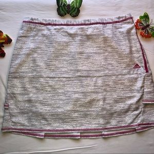 Adidas CLIMACOOL Tennis Skirt, SZ 10, Gray, Pink, EUC, pet/smoke free home